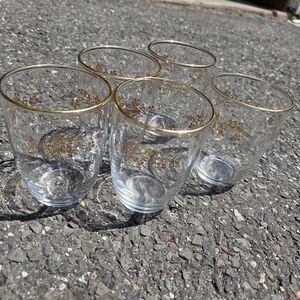 Hand Crafted Gold and Gray Drinkware Set